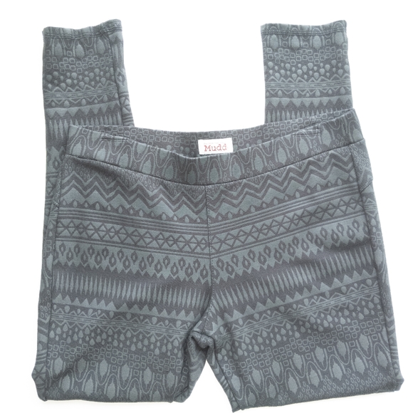 Mudd, Black pattern Workout leggings, Size Lg - Picture 4 of 10